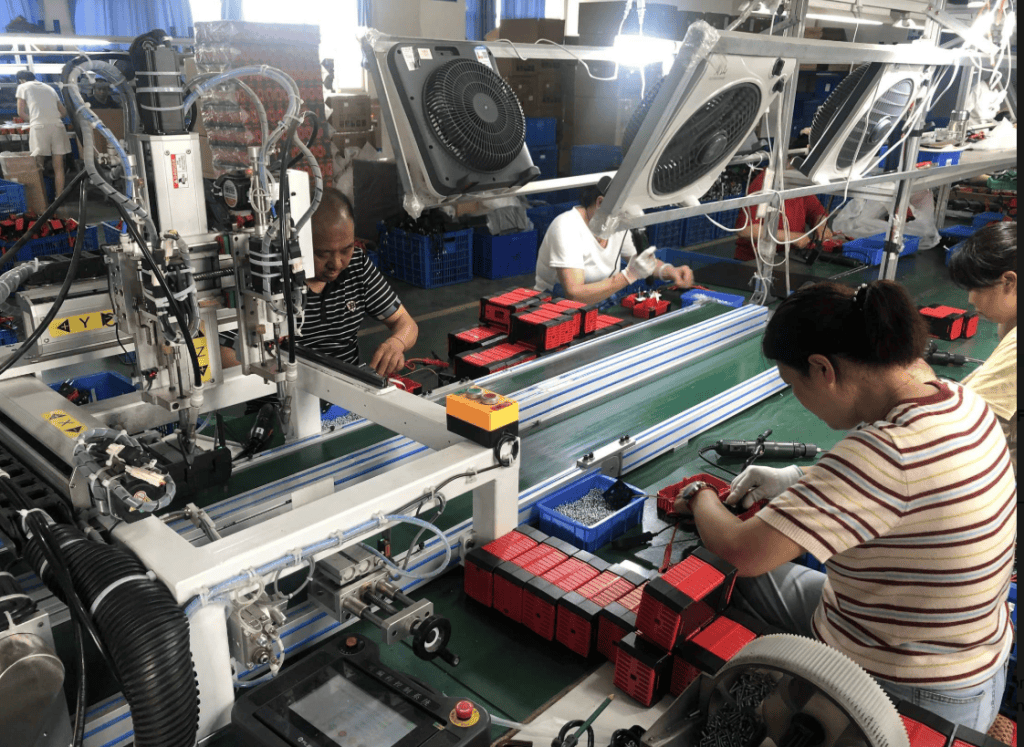 During production inspection on an assembly line in China