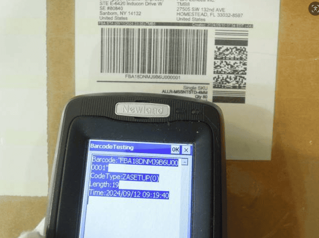 Barcode verification during pre-shipment inspection in China