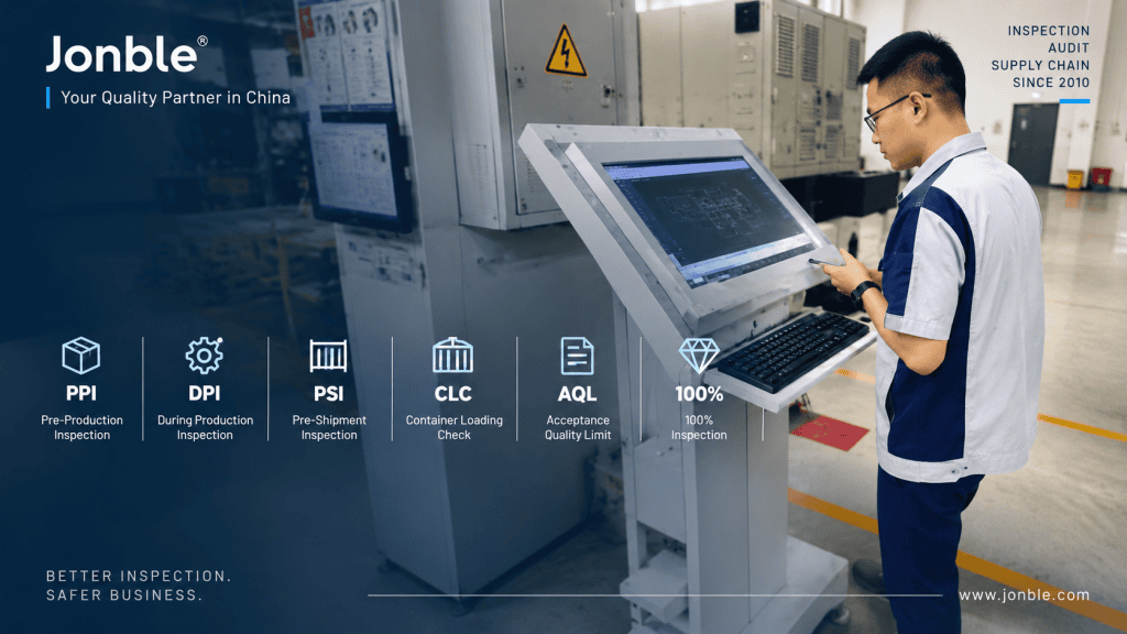 Types of product inspection for products sourced from China